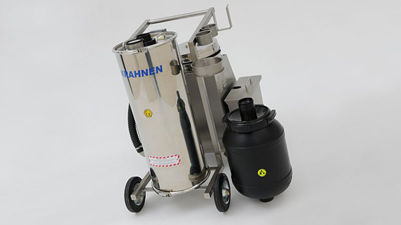 Krahen safety dust vacuum cleaner with CurTec conductive drum